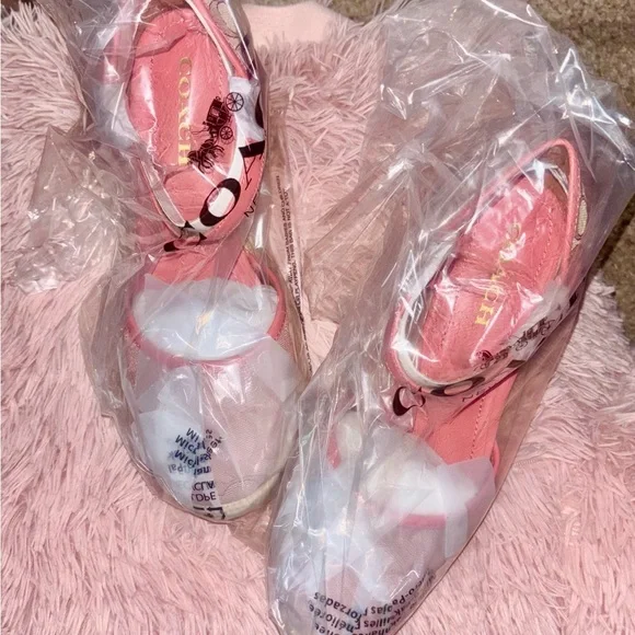 NEW Coach Raine Signature Jacquard Pink Espadrille Wedge Sandals Size 11M - Picture 9 of 16